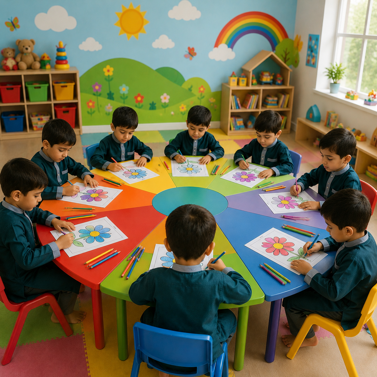 Happy students at Rahmah International School